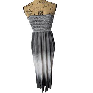 Grey Tie Dye Hippie Maxi Dress Kiwi and Punch L